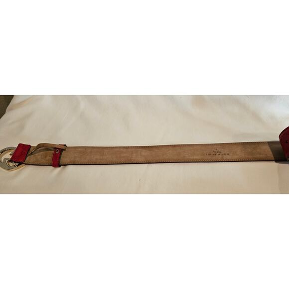 Gucci Red Guccissima Leather Heart Buckle Size 80cm/32 in - Picture 8 of 9
